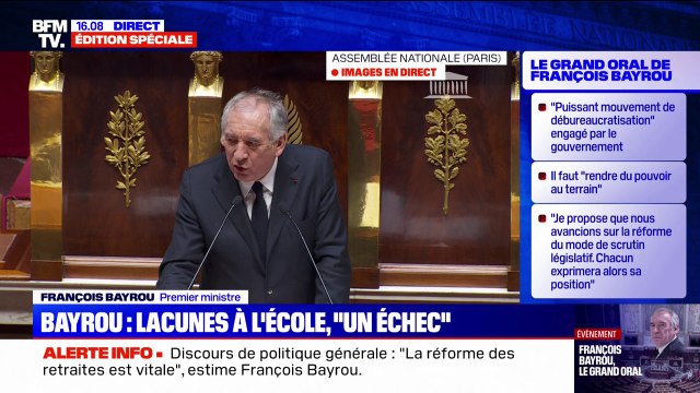 Éducation: pour François Bayrou, le niveau en français et en mathématiques des élèves est le plus grand de nos échecs