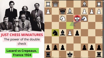 The power of the double check. Checkmates and tactics