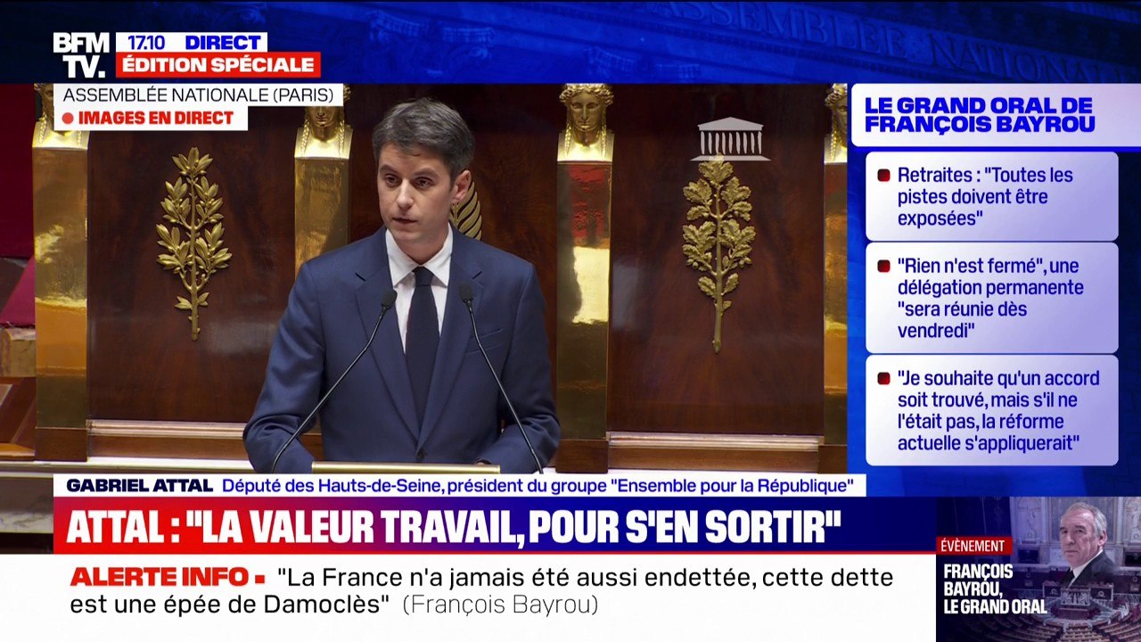 Gabriel Attal (Ensemble): "Nous pensons que c'est avec plus de travail, que nous nous en sortirons"