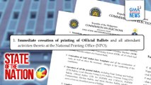 Pag-imprenta ng Eleksyon 2025 ballots, ipinatigil ng COMELEC kasunod ng TRO ng SC laban sa pag-disqualify ng ilang kandidato | SONA