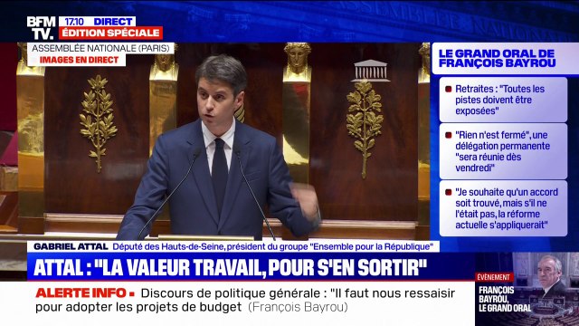 Réforme des retraites: Nous ne sommes pas des adeptes du saut en parachute, surtout quand il n'y a pas de parachute , déclare Gabriel Attal, député Ensemble