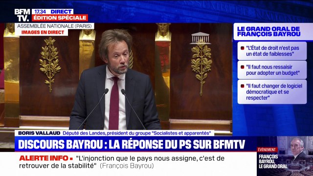 Boris Vallaud (PS): Ce gouvernement n'est assurément pas le nôtre, (...) nous demeurons dans l'opposition