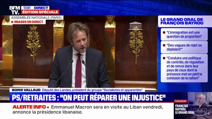 Boris Vallaud (PS): la renégociation de la réforme des retraites permettrait "la réparation d'une injustice sociale"