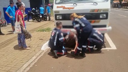 Idoso ferido é encontrado debaixo de caminhão e equipe de socorro é acionada em Cascavel