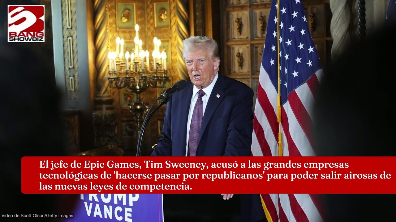 Jefe de Epic Games, Tim Sweeney, acusa a las grandes empresas tecnológicas una una 'falsa' alianza con Trump