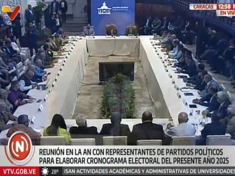 AN inicia reunión con representantes de partidos políticos para elaborar cronograma electoral 2025