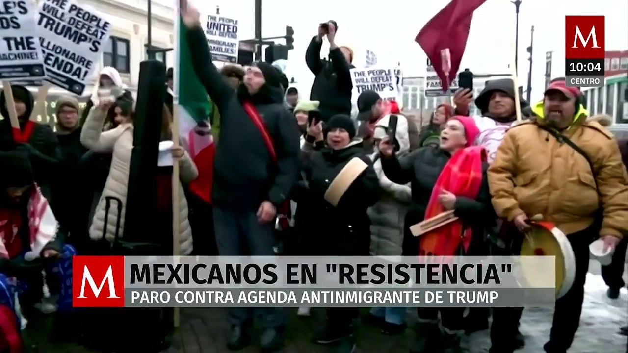 Mexicanos en Chicago hacen paro laboral en "resistencia" a políticas antimigrantes de Trump