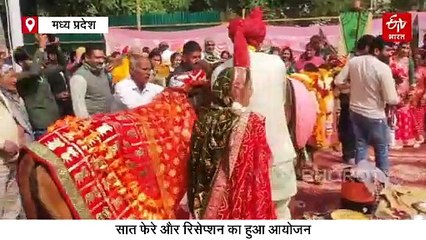 DJ की धुन और सेहरा बांध बारात लेकर पहुंचा बैल, 3 साल की लक्ष्मी के साथ लिए 7 फेरे