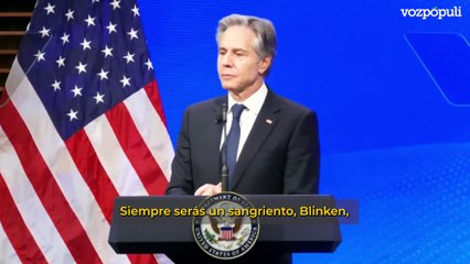 Manifestantes propalestinos interrumpen a Blinken durante un discurso en Washington sobre Gaza