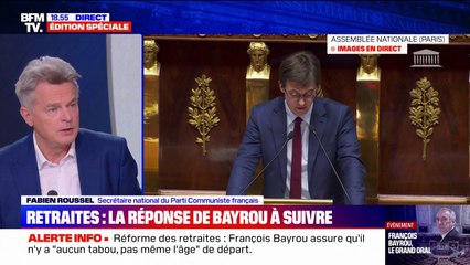 Motion de censure: "En l'état actuel des choses, nous la voterions", affirme Fabien Roussel (PCF)