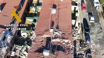 Estado de cómo ha quedado la vivienda en Noáin tras la explosión