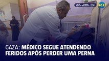 Médico de Gaza segue atendendo feridos após perder perna em bombardeio