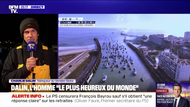 Pourquoi pas refaire une boucle : Charlie Dalin vainqueur du Vendée Globe, n'exclut pas de tenter à nouveau de reproduire son exploit