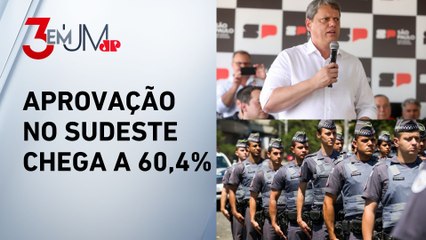 53% dos brasileiros aprovam gestão de Tarcísio com PM de SP, diz pesquisa