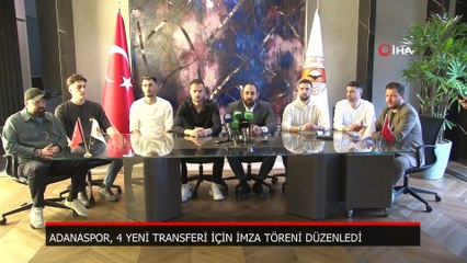 Adanaspor'dan 4 yeni transferi için toplu imza töreni