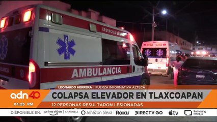 Colapso de elevador deja 12 heridos en Tlaxcoapan, Hidalgo