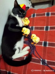 Sakura et ses poussins