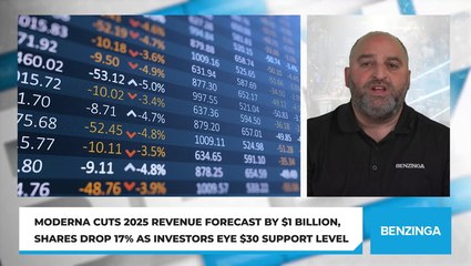 Moderna Cuts 2025 Revenue Forecast by $1 Billion, Shares Drop 17% As Investors Eye $30 Support Level