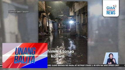 Barangay Tanza I, binaha nang magkaproblema sa power supply ng Tangos-Tanza navigational gate | Unang Balita