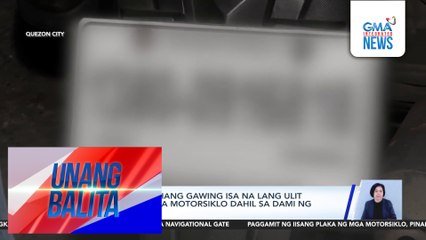 Ilang rider, pabor na maging isa na lang ulit ang plaka ng mga motorsiklo | Unang Balita