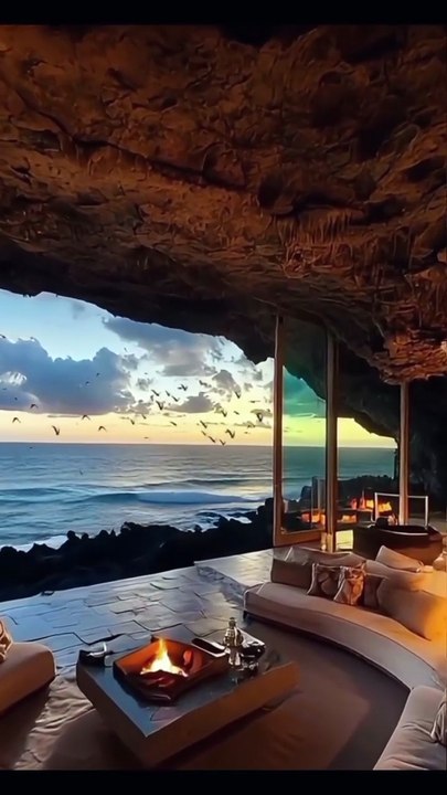Ocean Views withCrackling Fireplace.