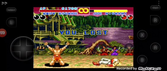 Fatal Fury 2 Andy Bogard vs Joe Higashi Andy Bogard é derrotado por Joe Higashi