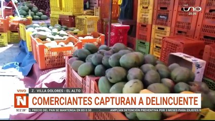 comerciantes capturan a delincuente