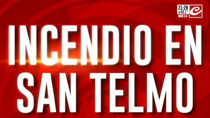 Incendio en San Telmo: trabajan seis dotaciones de bomberos