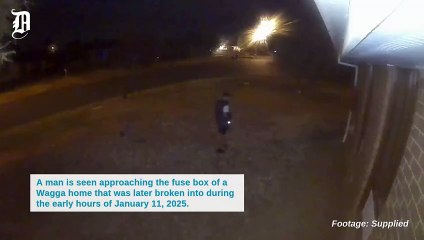 CCTV captures man near power box before Wagga break-in
