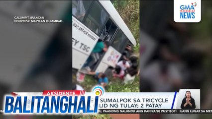 Modern jeepney, sumalpok sa tricycle at nahulog sa gilid ng tulay; 2 patay | Balitanghali