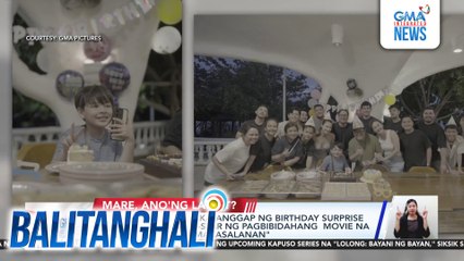 Euwenn Mikaell, nakatanggap ng birthday surprise mula sa crew at co-star ng pagbibidahang movie na "Samahan ng mga Makasalanan" | Balitanghali