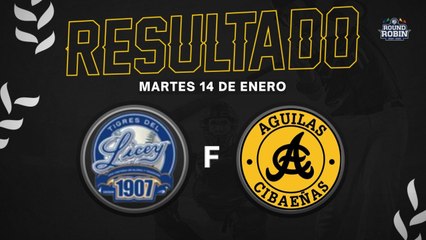Resumen Tigres del Licey vs Águilas Cibaeñas | 14 Ene 2025 | Serie Round Robin
