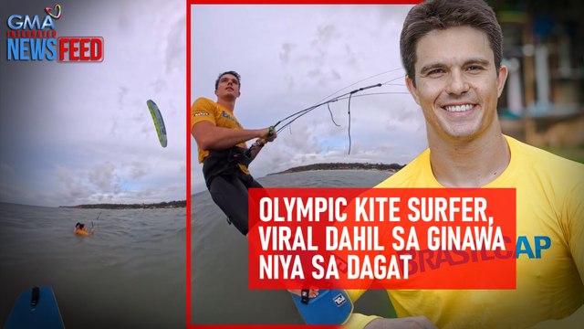 Olympic kite surfer, viral dahil sa ginawa niya sa dagat | GMA Integrated Newsfeed