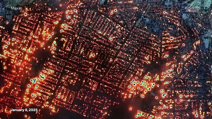 After Frist week Satellite Images Of California Wildfires 2025