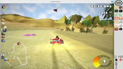 SuperTuxKart LINUX en Español - Campeonato #1 #linux #linuxgaming #retrogame RJ ANDA