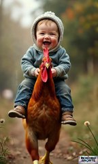 _Unbelievably Cute_ Baby Rides on a Rooster_ 🐓😍_ _shorts _babyriding(720P_HD)