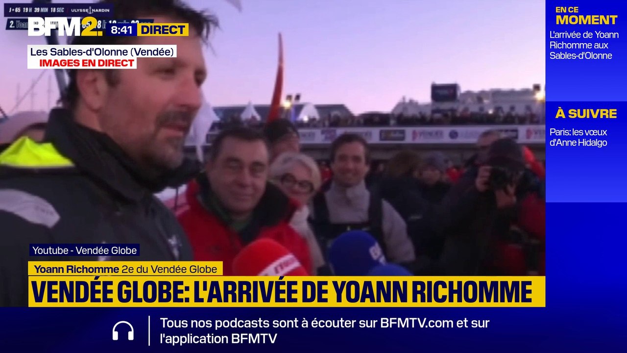 Vendée Globe: "Pour moi ça s'est joué dans la descente de l'Atlantique", affirme Yoann Richomme (2e du Vendée Globe)