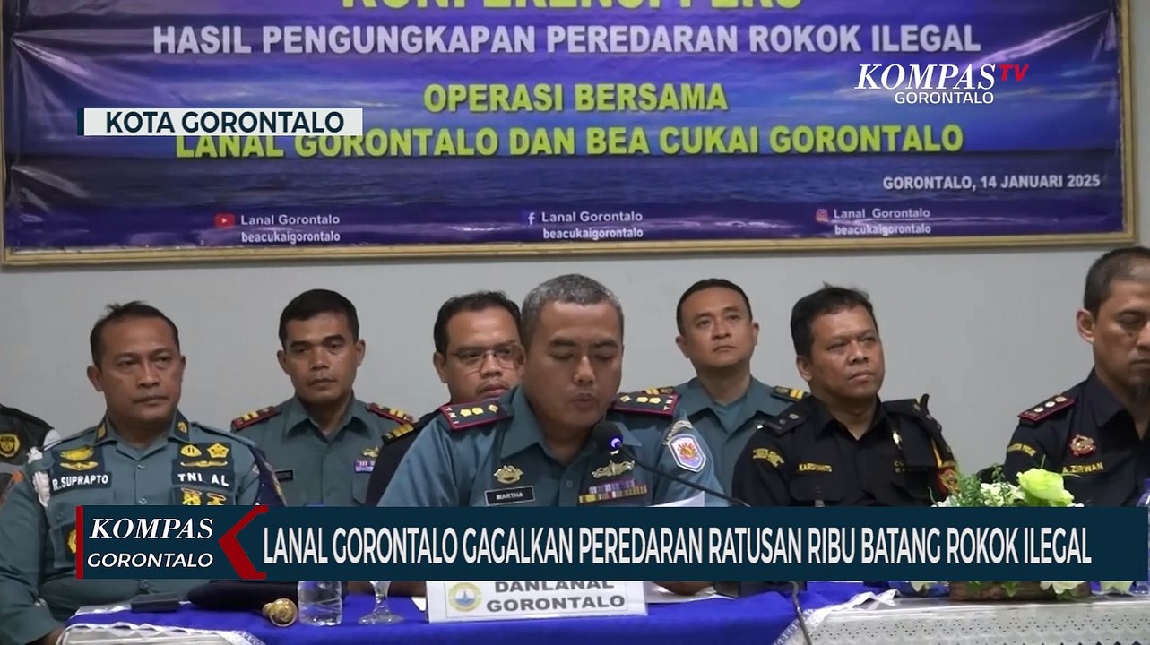 Lanal Gorontalo Gagalkan Peredaran Ratusan Ribu Batang Rokok Ilegal
