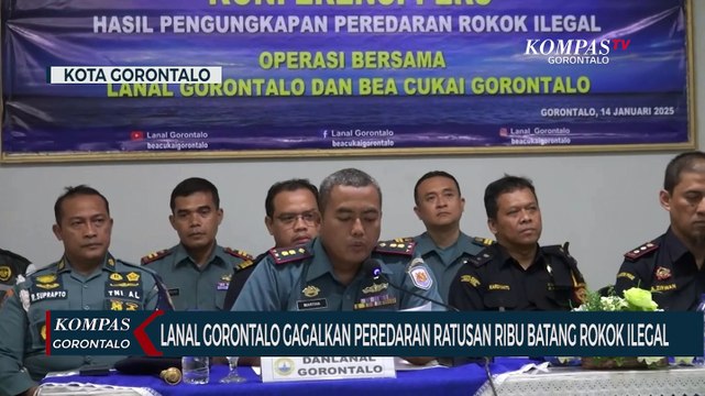 Lanal Gorontalo Gagalkan Peredaran Ratusan Ribu Batang Rokok Ilegal