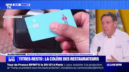 Titres-restaurant prolongés de deux ans: "Dans le fond, c'est de la concurrence déloyale", estime Alain Fontaine (gérant du Mesturet)
