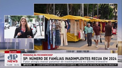 Número de famílias inadimplentes em SP recua em 2024, segundo FecomercioSP