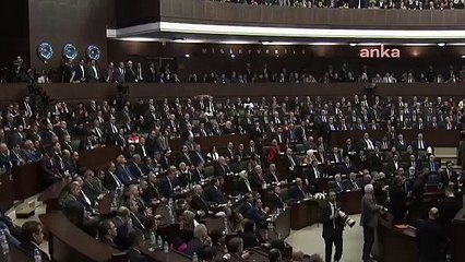 Erdoğan'ın TBMM Grup konuşmasını bölen bir partili şarkı söyledi