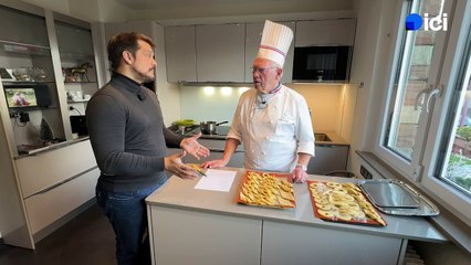 3/5 : préparation de la pâte des Fàsnàchtskìechle avec Antoine Hepp