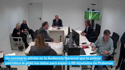 Un comisario admite en la Audiencia Nacional que la policía patriótica le pidió los datos para espiar a 69 diputados de Podemos