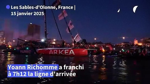 Vendée Globe: Yoann Richomme deuxième aux Sables-d'Olonne