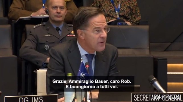 Nato, Rutte: Benvenuto all'ammiraglio Cavo Dragone