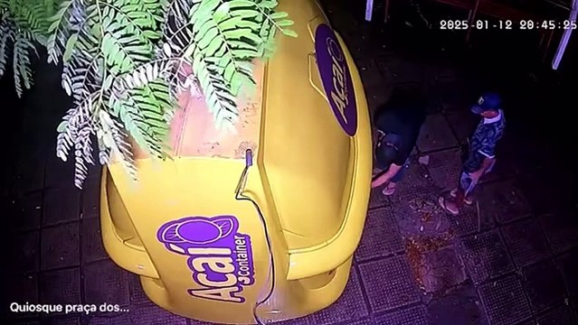 Tentativa de furto em Quiosque de Açaí em Arapiraca é frustrada por sistema de segurança