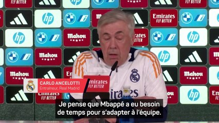 Ancelotti fait l'éloge de Mbappé et soutient Tchouaméni