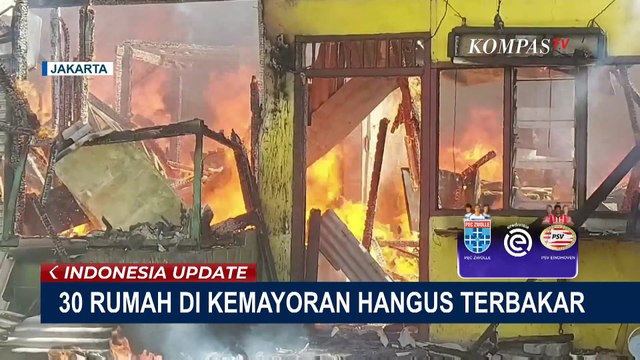 30 Rumah di Kemayoran Terbakar, 28 Unit Mobil Damkar Diterjunkan ke Lokasi