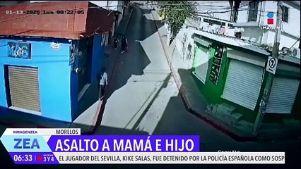 Captan intento de asalto a mamá e hijo en Morelos